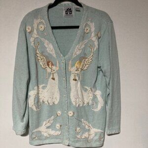 Storybook Knits Christmas “Romantic Angels” Sweater, Size L (Used)